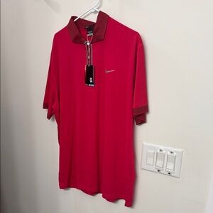 Nike Men's Vibrant Red Polo Shirt
